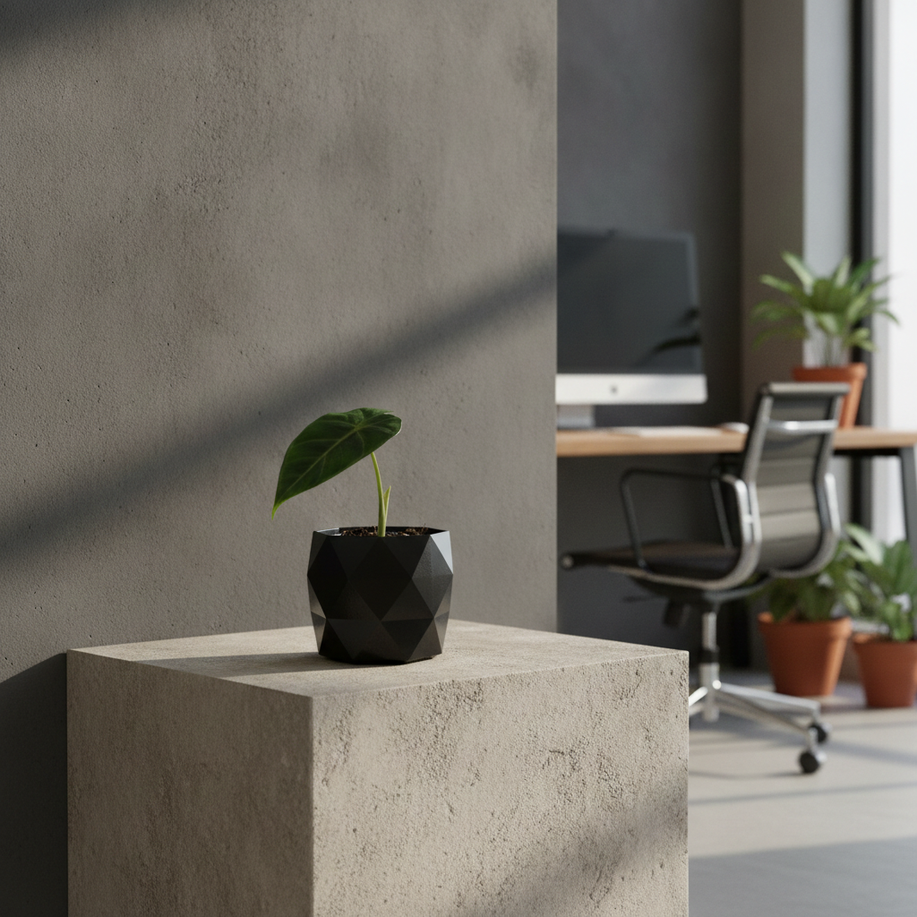 Alocasia Frydek im Designer Topf