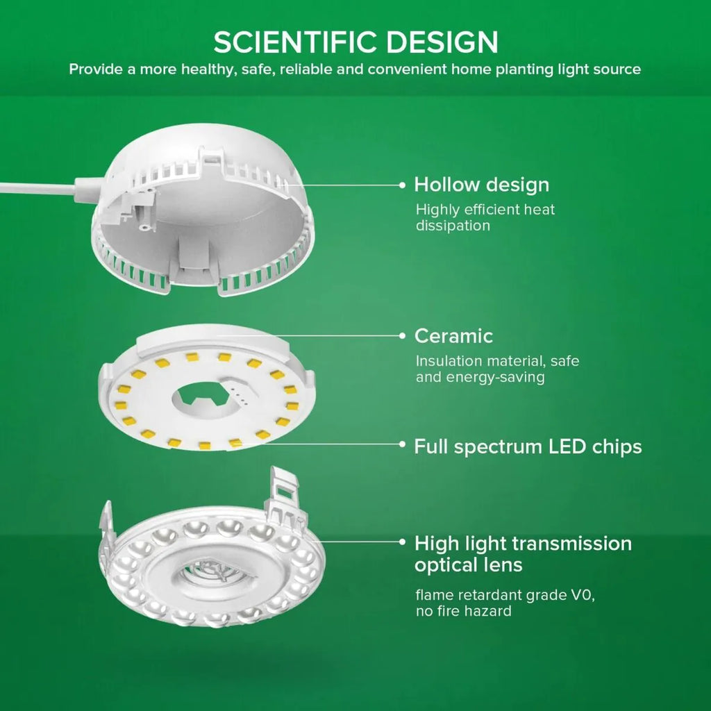 LED Grow Light Dual Head 10 W mit Timer